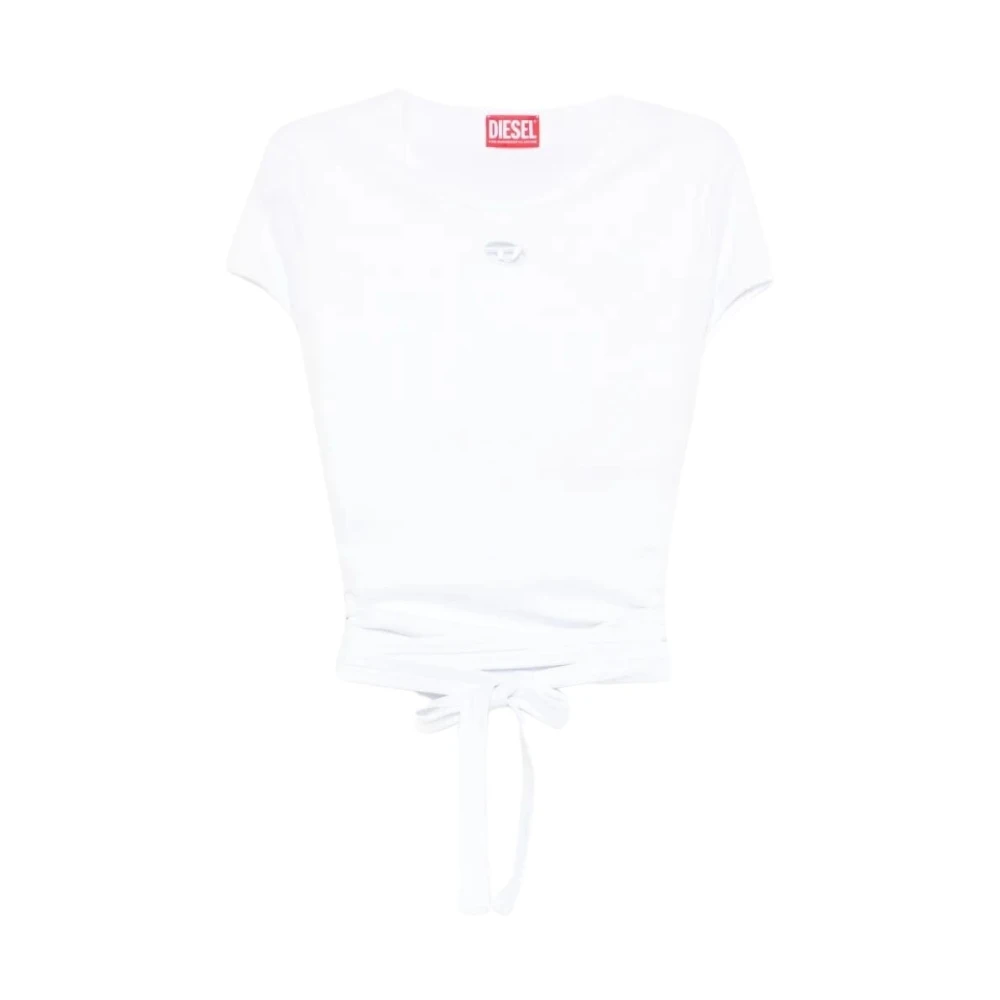 Diesel Women's White T-Shirts, L, T-Bunny-Tail Top
