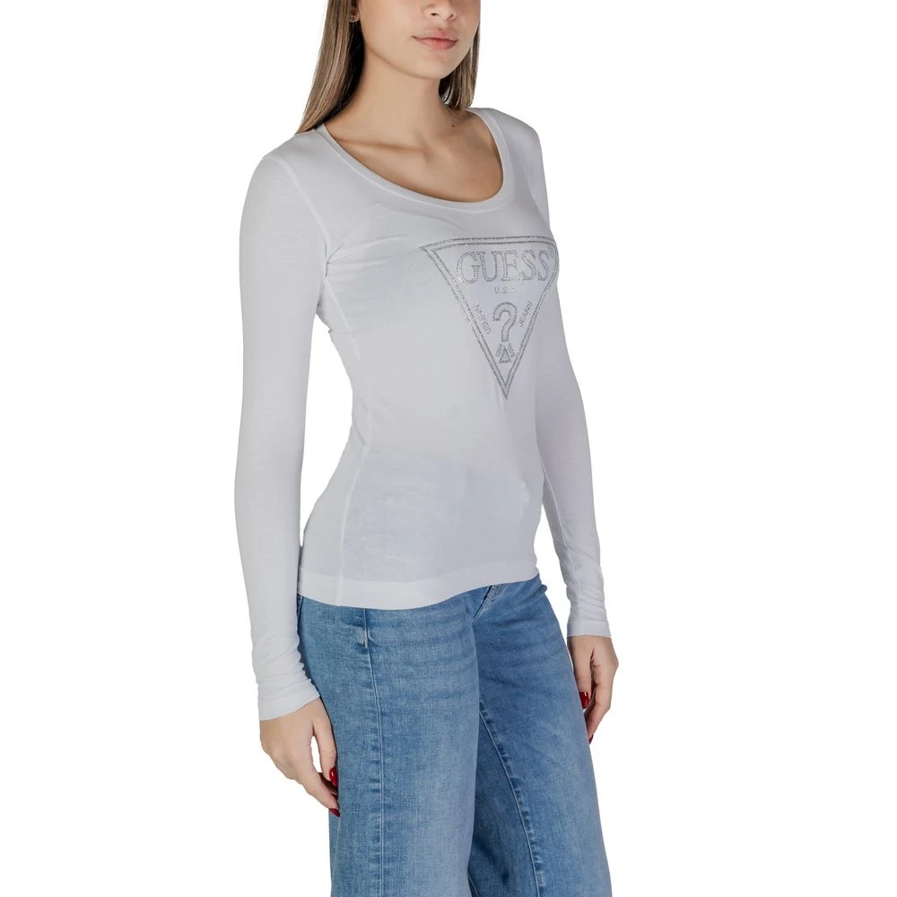 Guess Katoenen T-shirt Lente Zomer Collectie White Dames