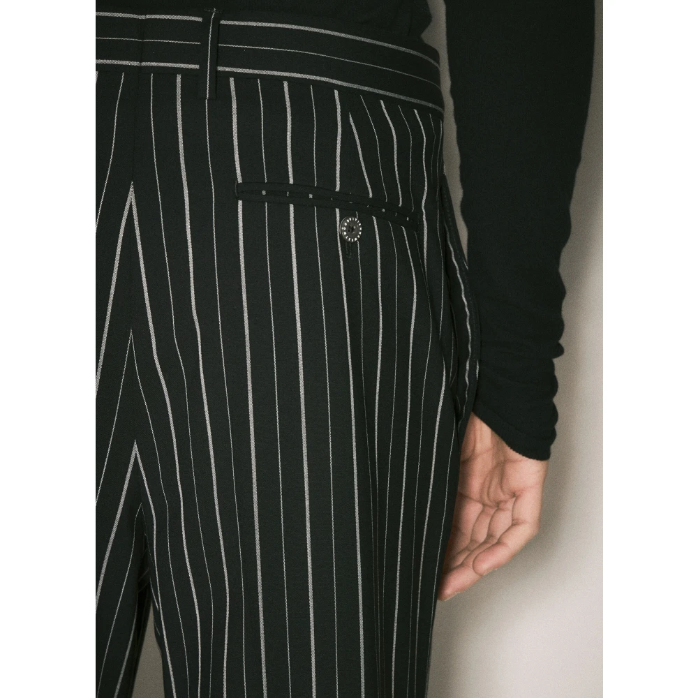 Vivienne Westwood Gestreepte Wol Cropped Broek Black Heren