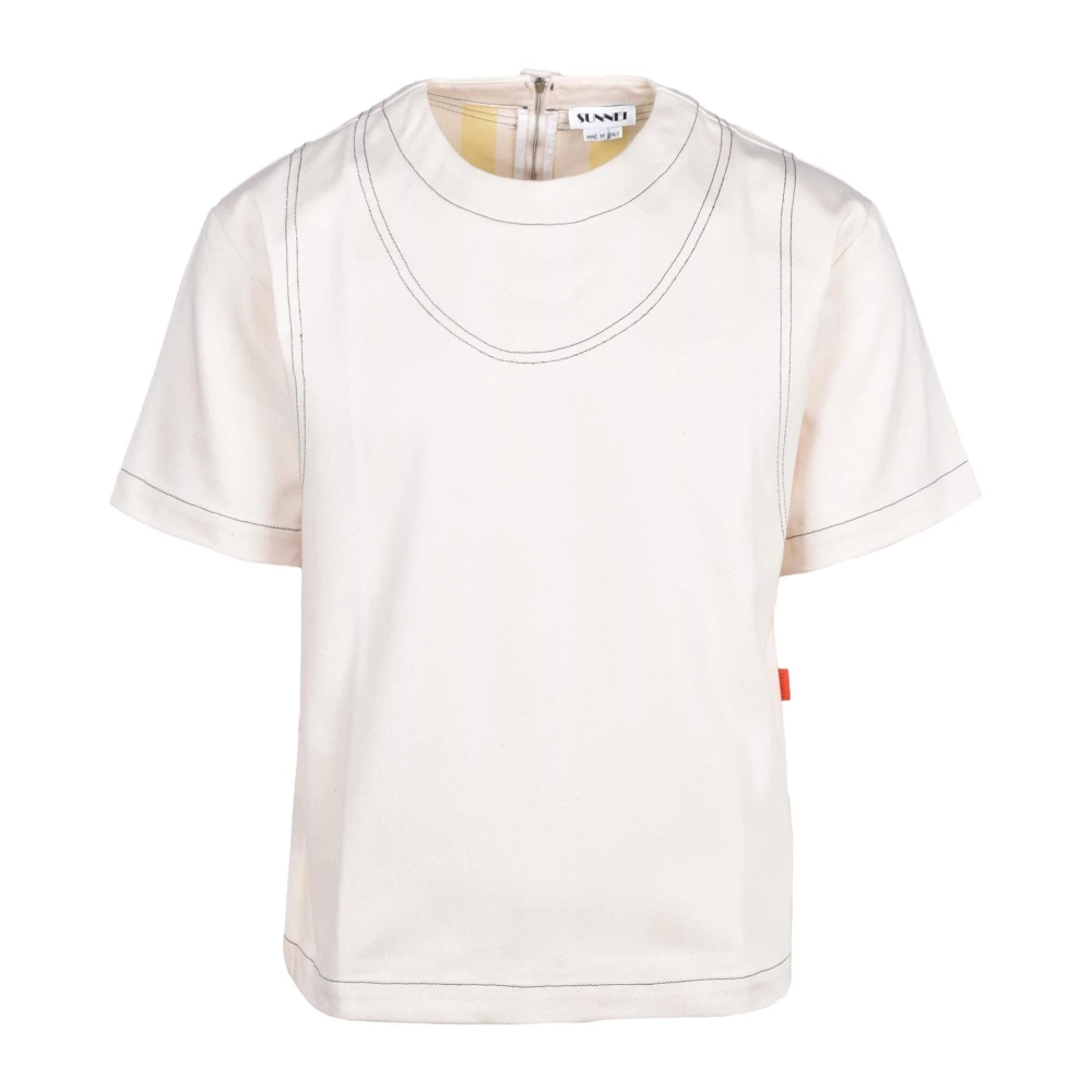 Sunnei - Tops > T-Shirts - Beige - Sunnei - Modalova