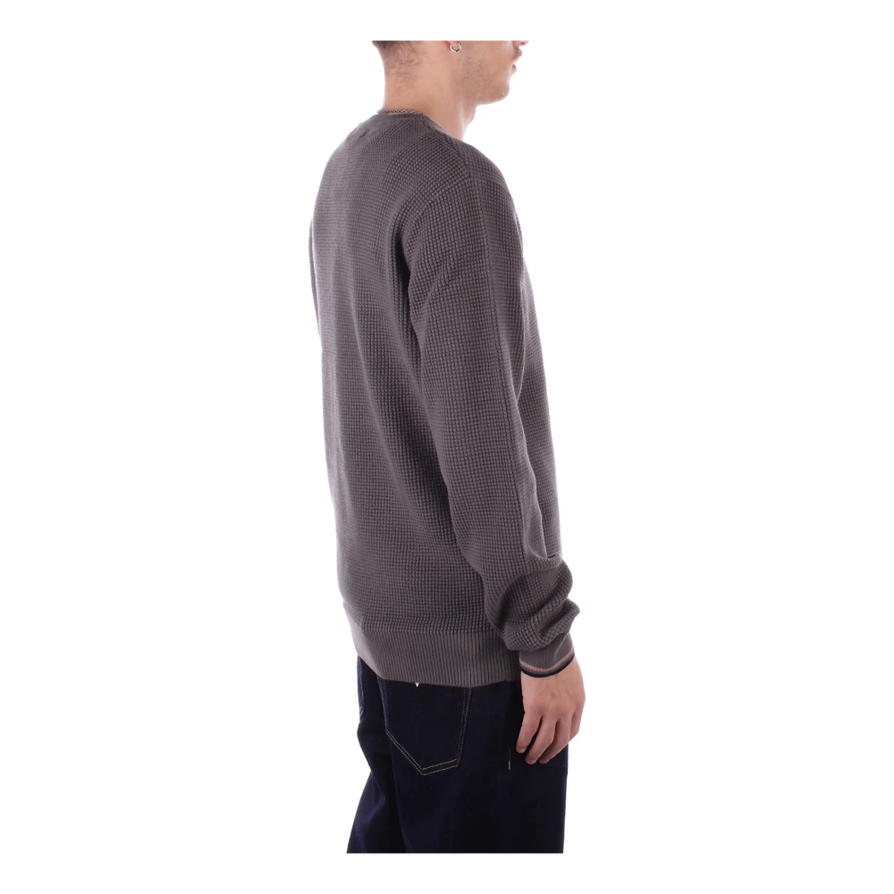 Fred Perry Groene Logo Trui Stijlvol Detail Brown Heren