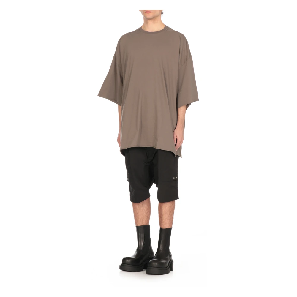 Rick Owens Bruin Katoenen T-shirt Ronde Hals Korte Mouwen Brown Heren