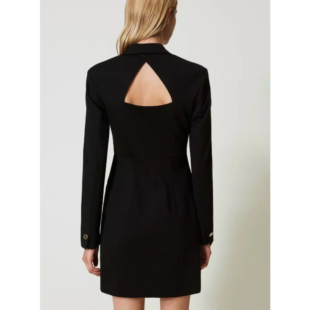 Twinset Zwarte Jassen voor Vrouwen Black Dames