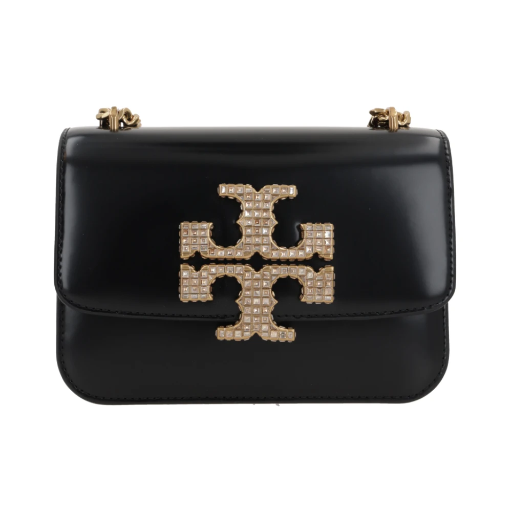 TORY BURCH Zwarte Geborsteld Leren Schoudertas Black Dames
