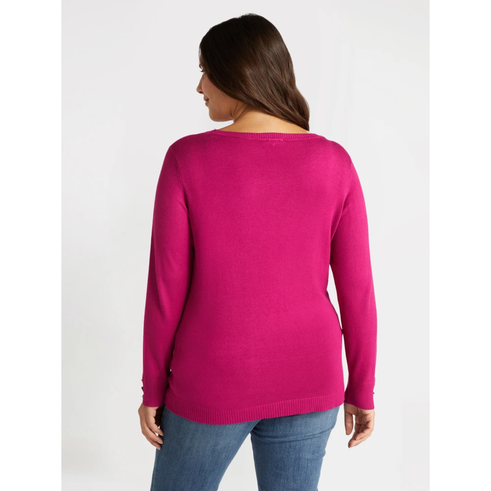 Fiorella Rubino Trui met Lenzing™ Ecovero™ Viscose Pink Dames