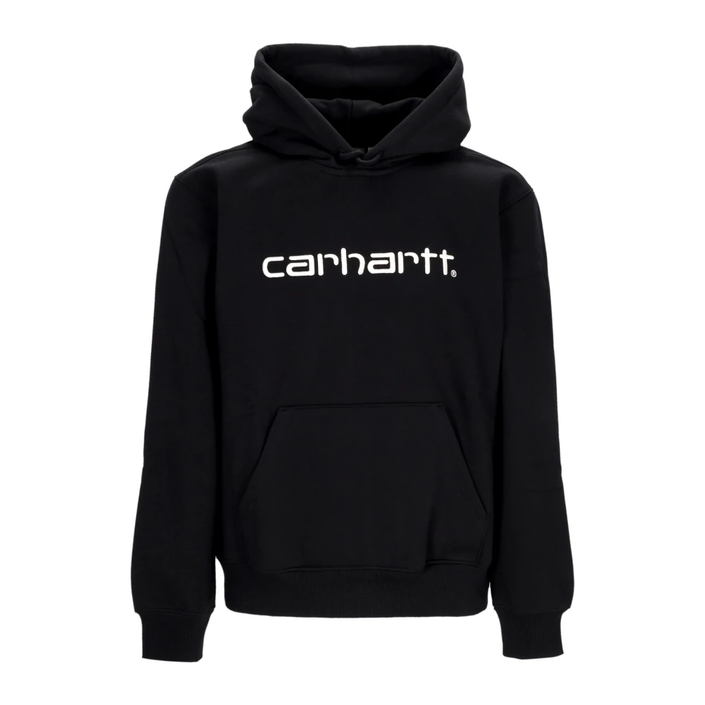 Carhartt WIP Logo Hoodie Zwart Wit Streetwear Black Heren