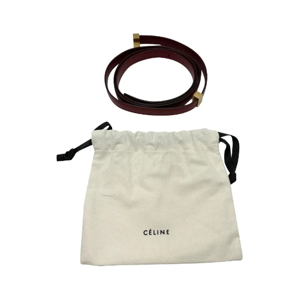 Celine Vintage Pre-owned Leather crossbody-bags Red Dames