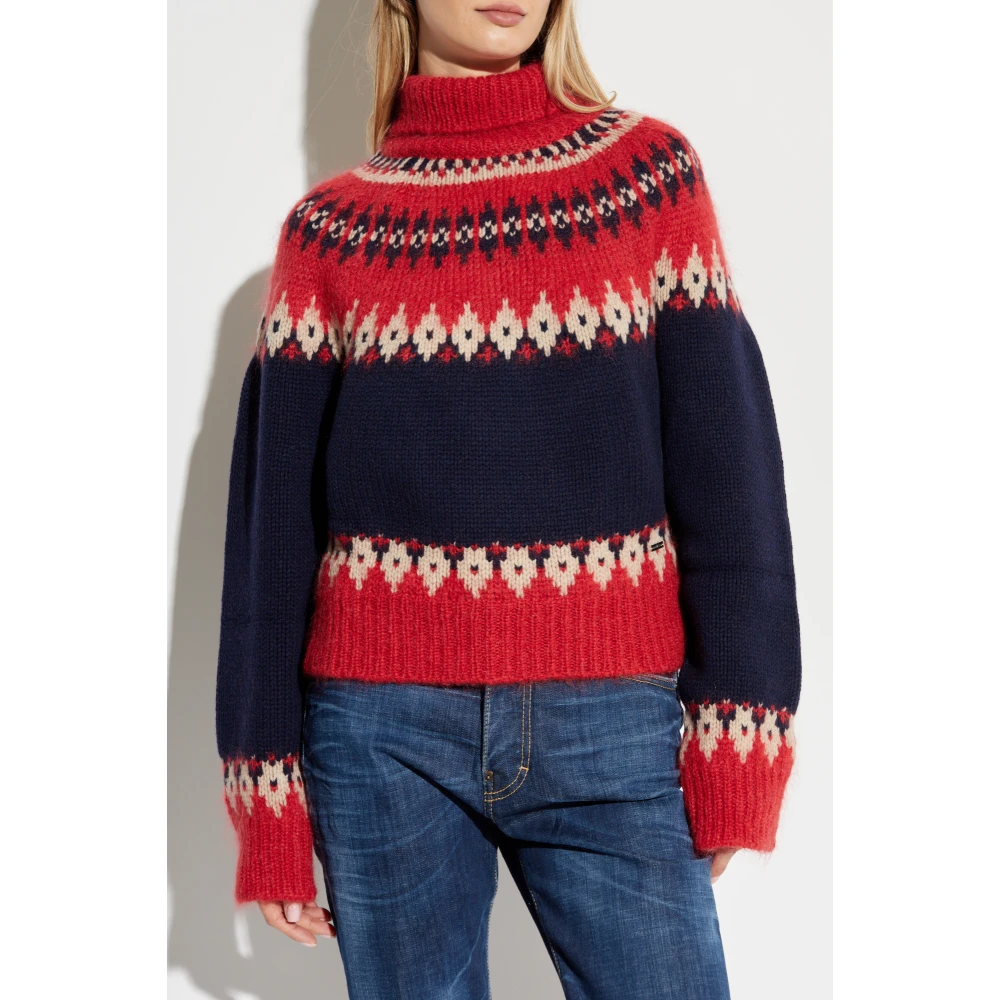 Dsquared2 Wollen Turtleneck Multicolor Dames