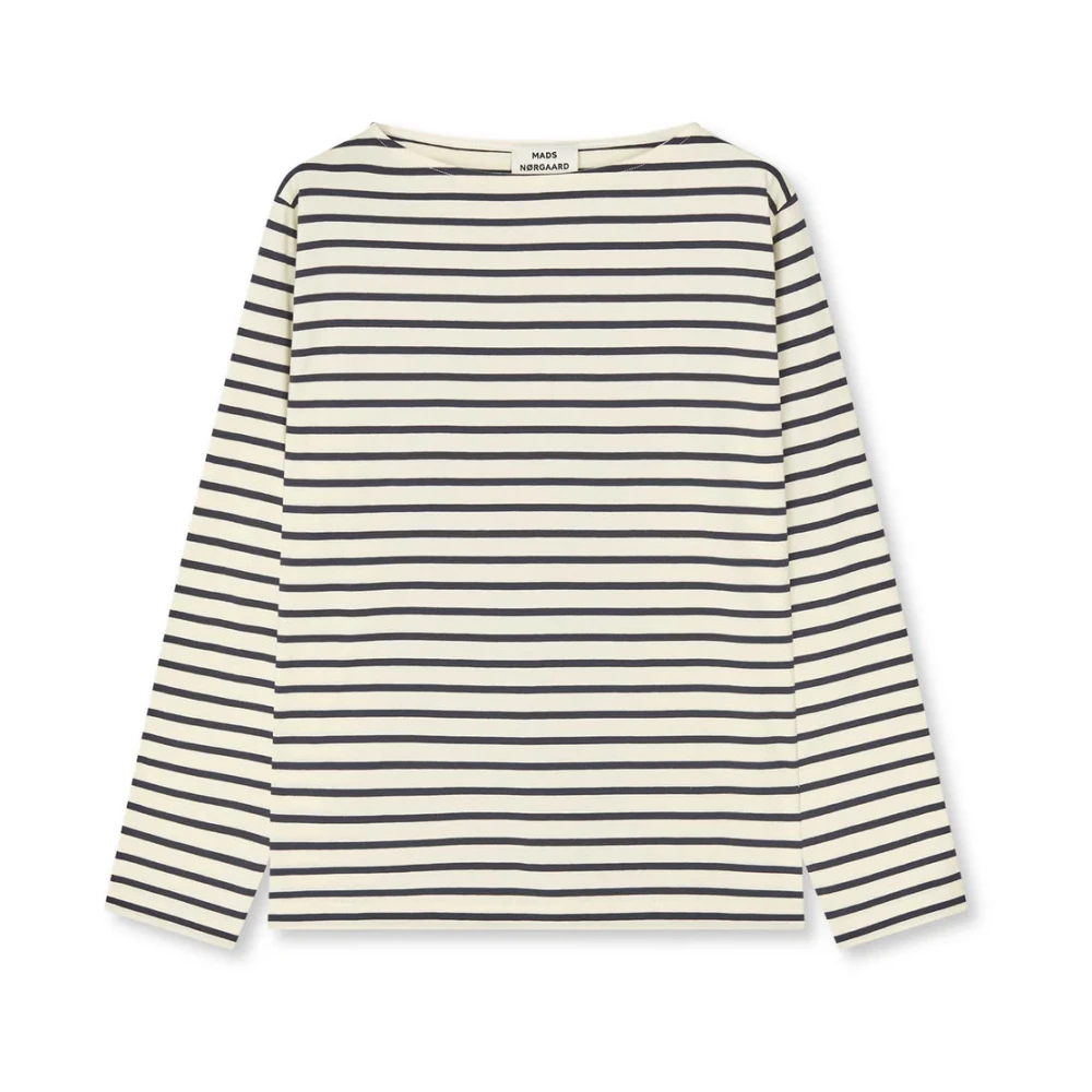 Mads Nørgaard Gestreepte Boothals Lange Mouw Tee Multicolor Dames