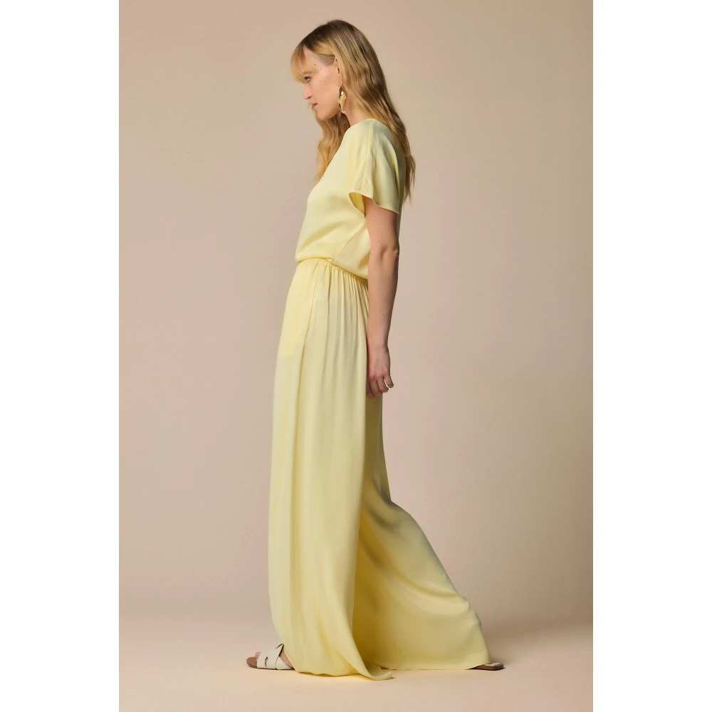 Kocca Stijlvolle Wijde Broek Yellow Dames