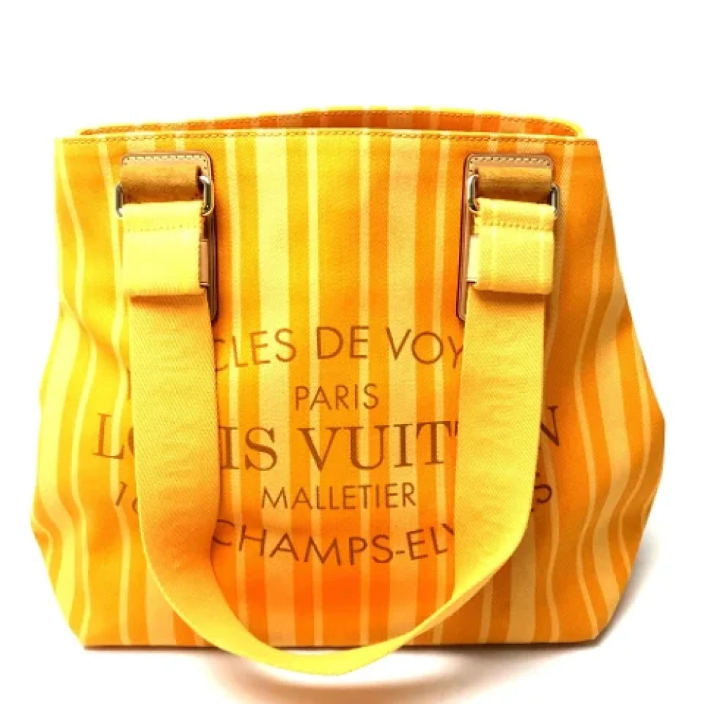 Louis Vuitton Vintage Pre-owned Cotton louis-vuitton-bags Yellow Dames