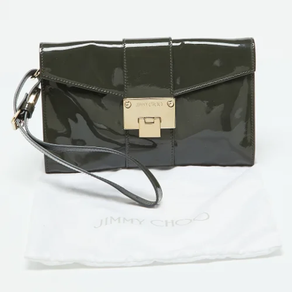 Jimmy Choo Pre-owned Fabric clutches Green Dames
