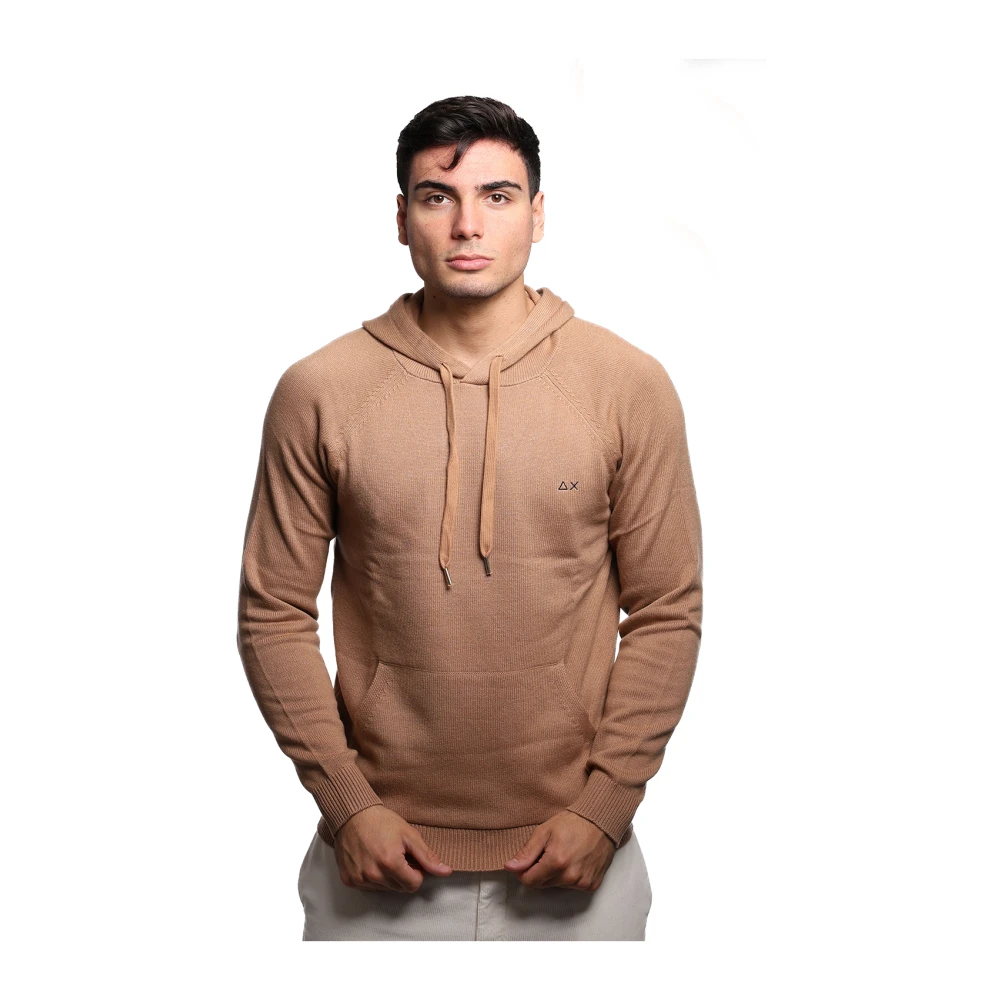 Sun68 Beige Hoodie met Logo Beige Heren