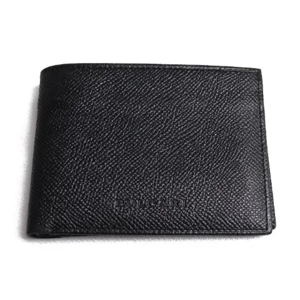 Bvlgari Vintage Pre-owned Leather wallets Black Heren