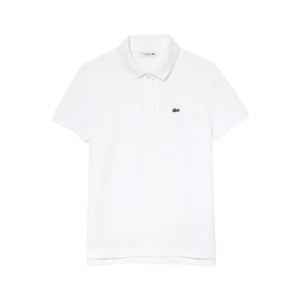 Lacoste Klassisk Polo Tröja i Mjuk Bomull White, Dam