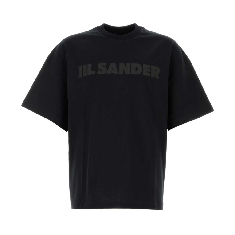 Jil Sander Men's Black Logo Print T-Shirt Nero