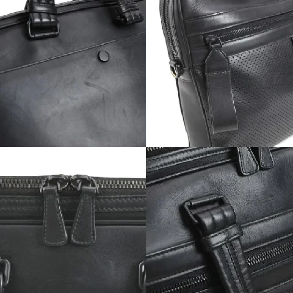 Bottega Veneta Vintage Pre-owned Leather handbags Black Heren