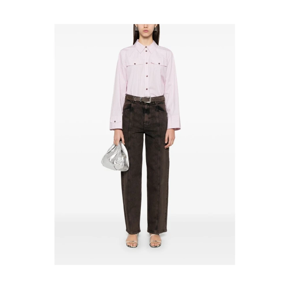 BAUM UND PFERDGARTEN Chocoladebruine Jeans met Verborgen Sluiting Brown Dames