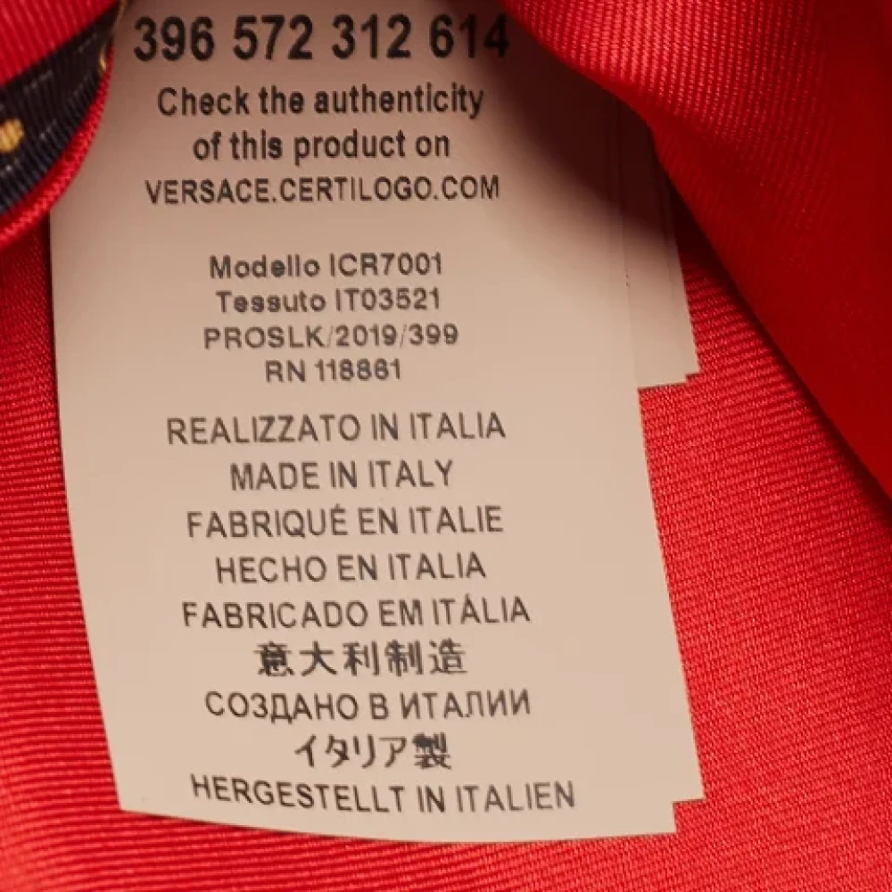 Versace Pre-owned Silk tops Red Heren