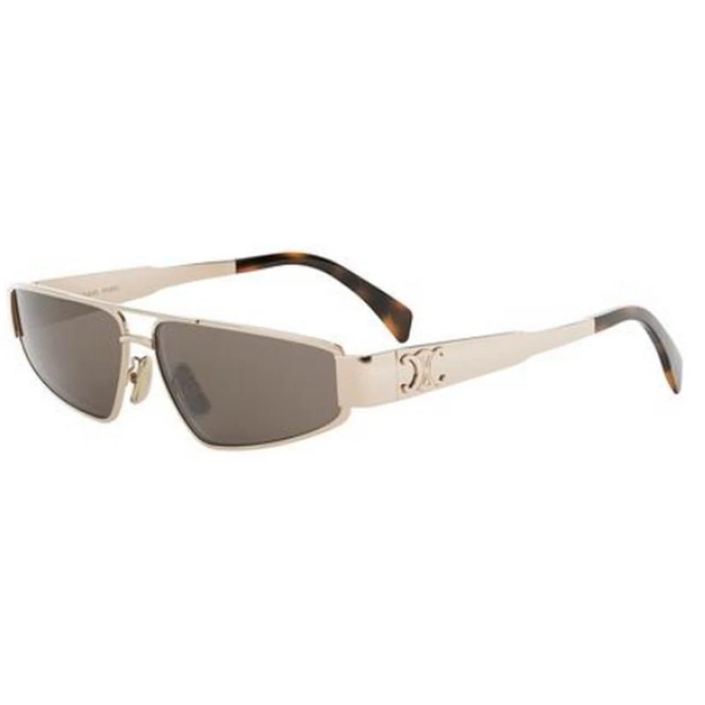 Celine Sunglasses, Unisex, 59 Mm, Triomphe Metal Glasses Gray