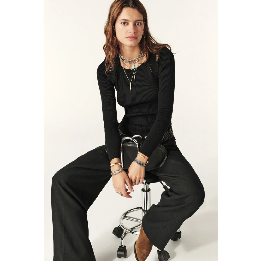 BA&SH Zwarte Pietra Jumper Moderne Top Black Dames