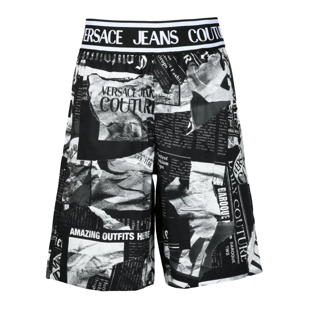 Versace Jeans Couture Katoenen Bermuda Shorts Black Heren