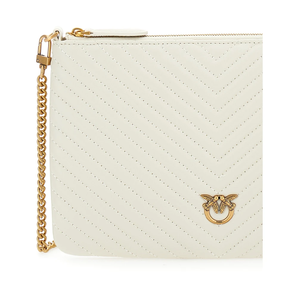pinko Klassieke Witte Sheep Nappa Tas White Dames