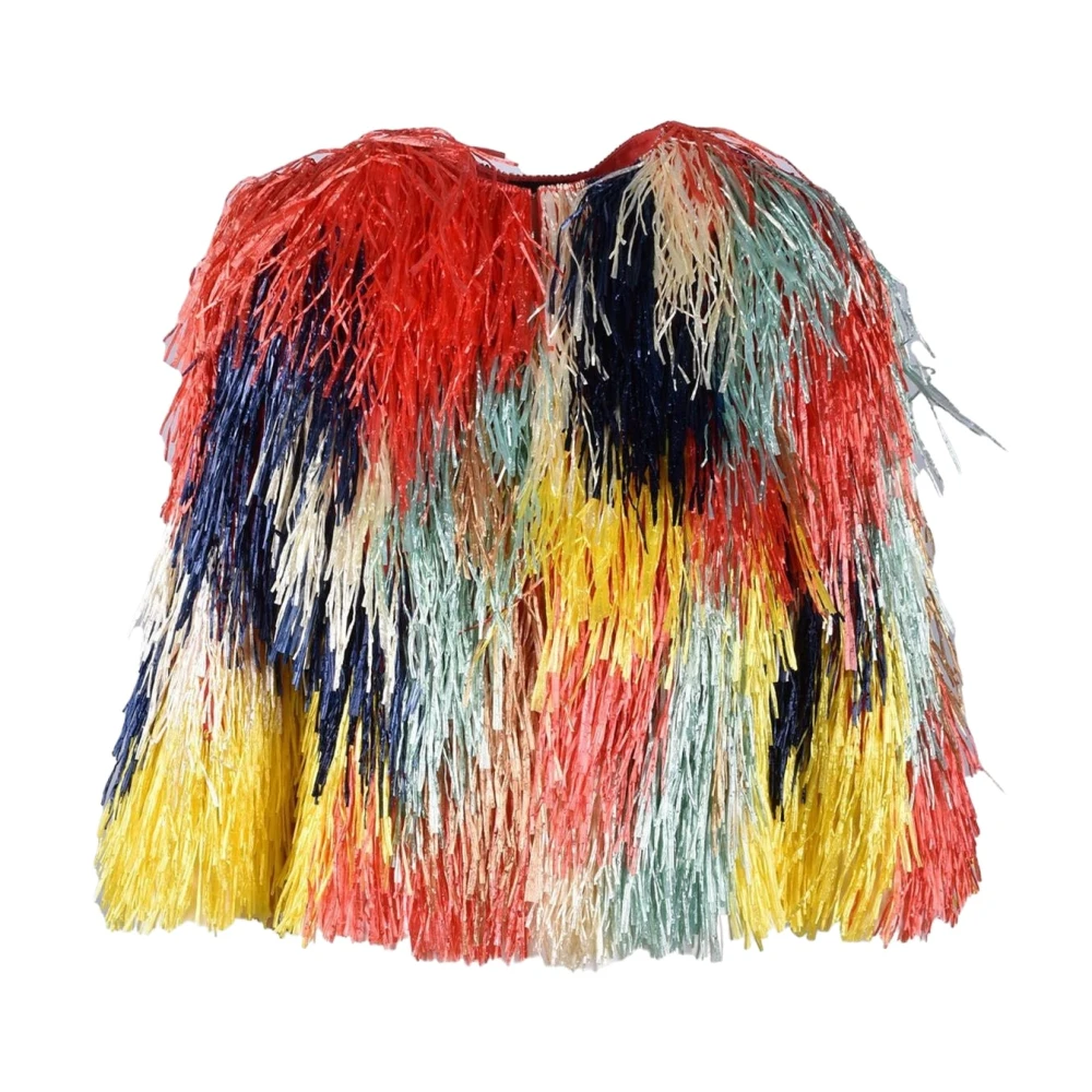 Elisabetta Franchi Elegante Jas met Hoogwaardige Details Multicolor Dames