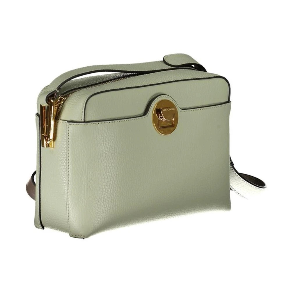 Coccinelle Groene leren schoudertas met zakken Green Dames
