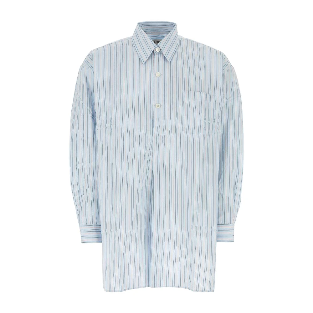 Our Legacy Broderad Poplin Popover Skjorta Blue, Herr