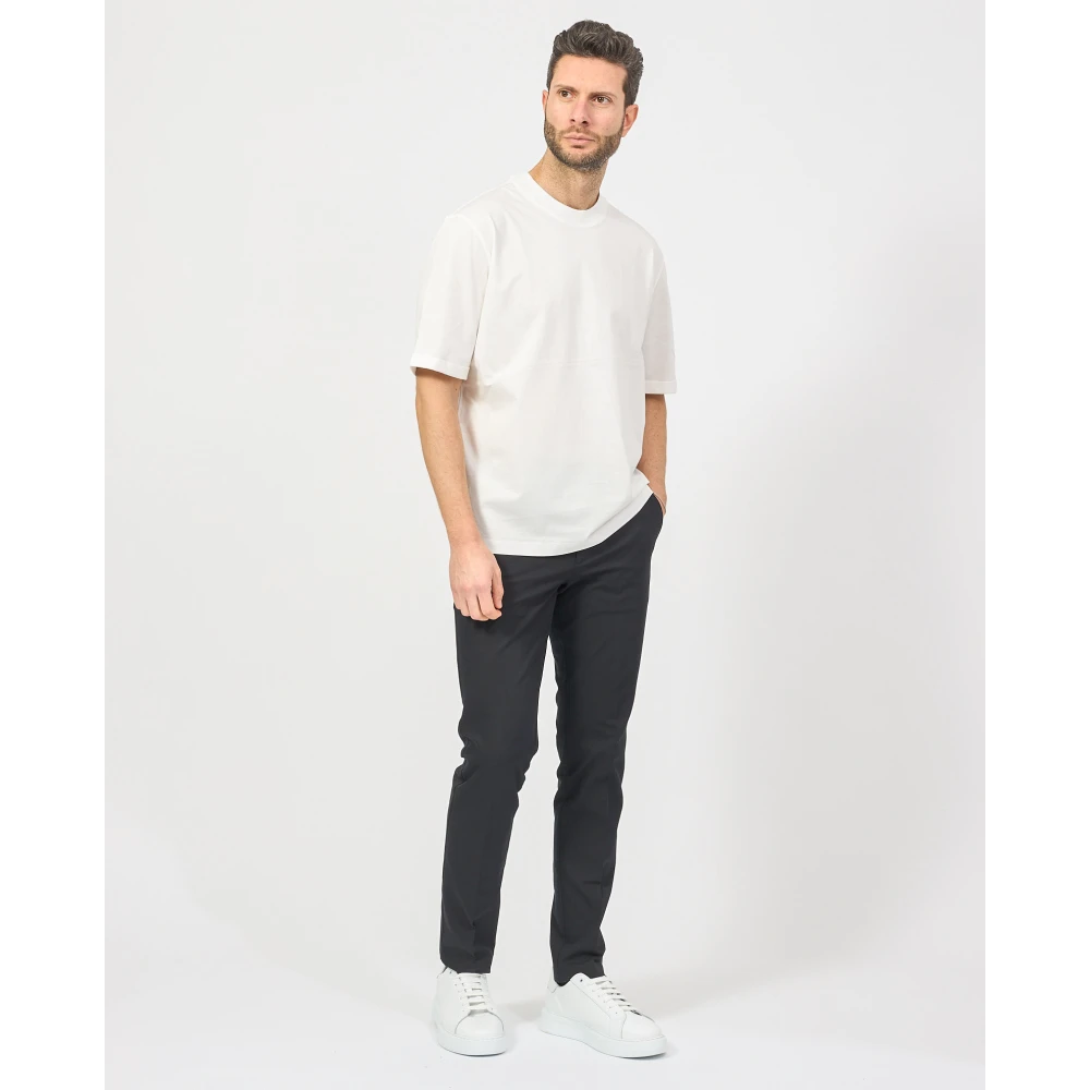 Armani Exchange Witte T-shirt met opgerolde mouw White Heren