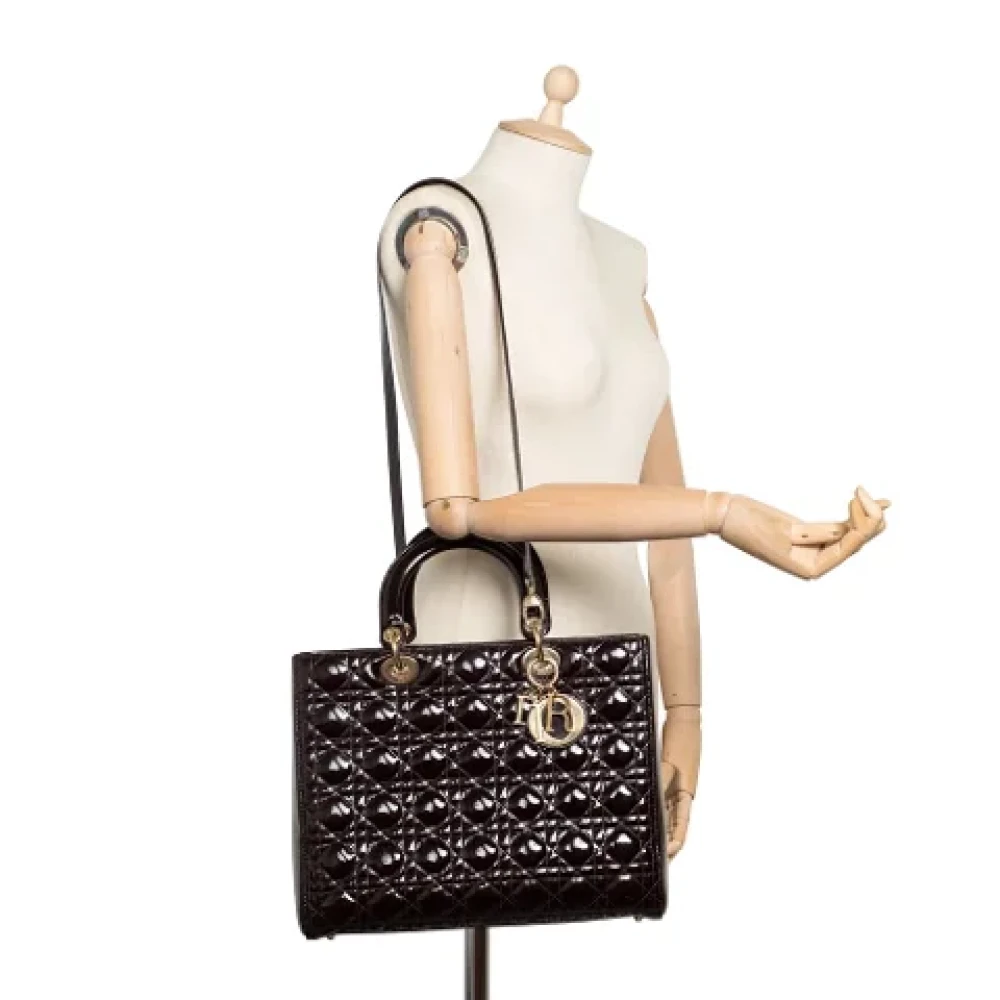 Dior Vintage Pre-owned Leather dior-bags Brown Dames