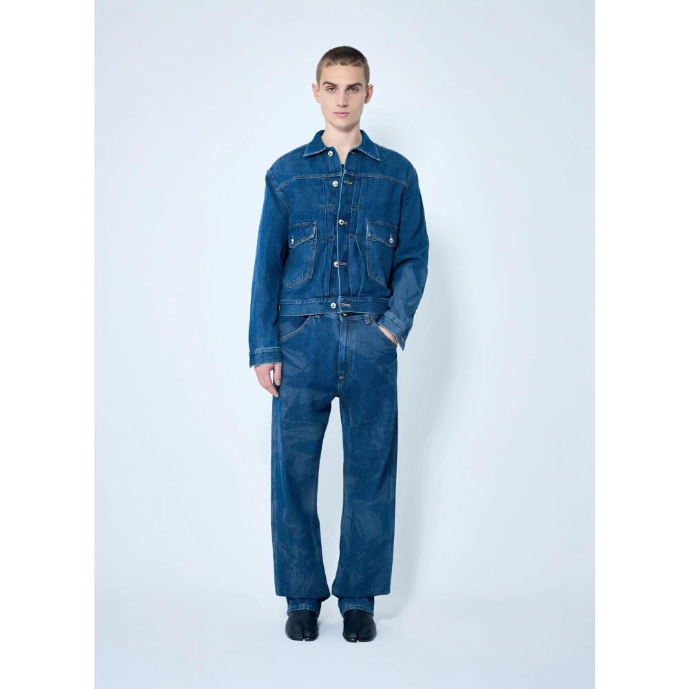 Vivienne Westwood Orb Versierde Denim Jack Blue Heren