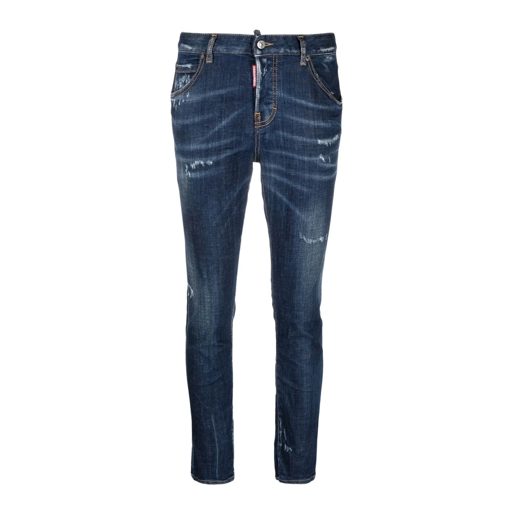 Dsquared2 Women's Blue Slim-Fit Jeans,, Italian Jeans Trousers Made In Italy 3XS
