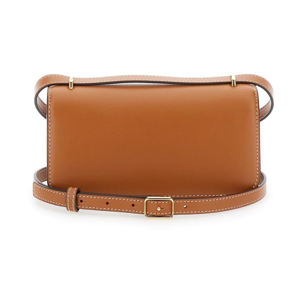 TORY BURCH Eleon Crossbody Tas in Beige Dames
