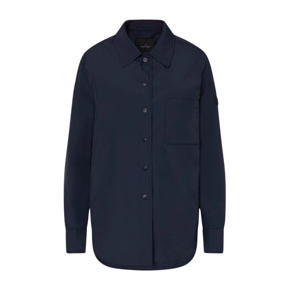 Peuterey Women's Blue Shirts, Xl, Zelia Overshirt