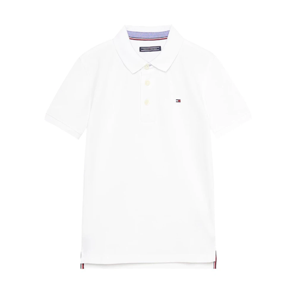 Tommy Hilfiger Boys White Embroidered Polo Shirts Size 6 Y