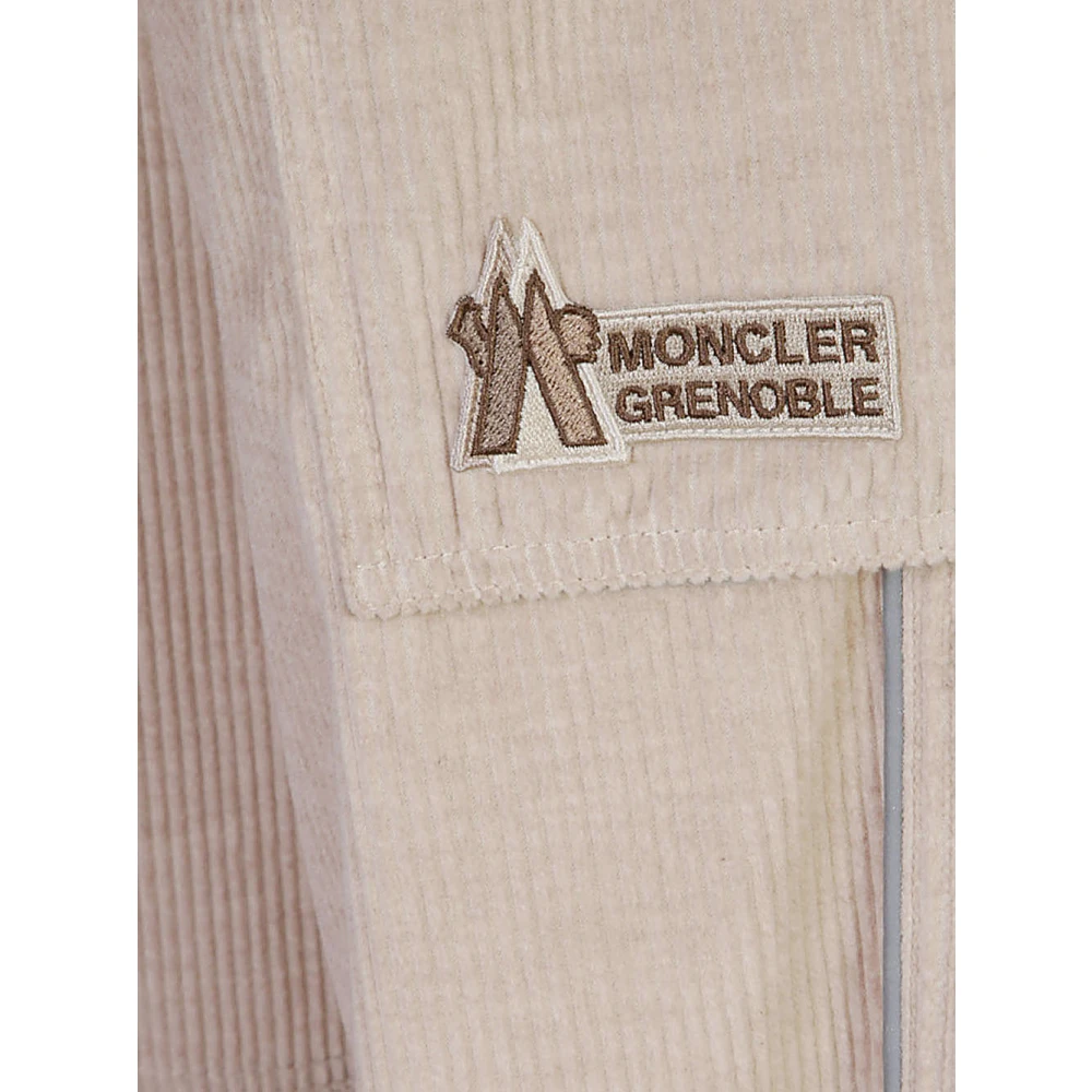 Moncler Beige Grenoble Broek met Applicatie Beige Dames