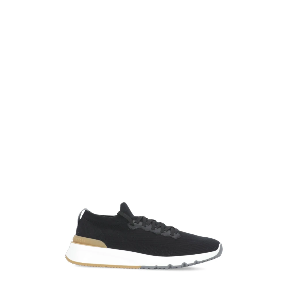 Brunello Cucinelli Knit Runners Heren Schoenen Zwart