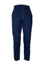 pantalon-en-coton-bleu-a-cordon