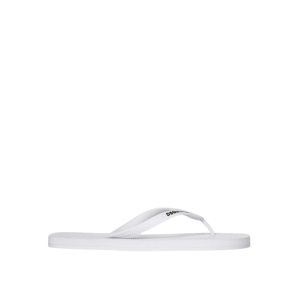 Dsquared2 Men's White Rubber Casual Sandals
