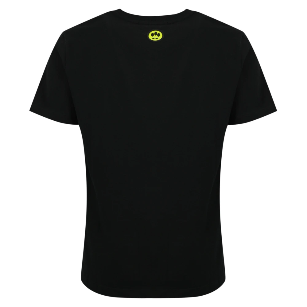 Barrow Zwarte katoenen T-shirt met logoprint Black Heren