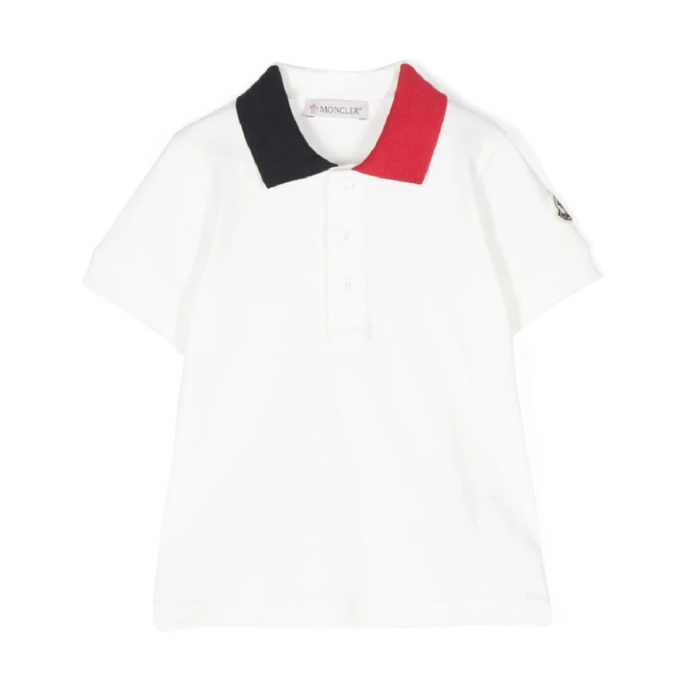 Moncler Barn Polo Skjorta SS White, Unisex