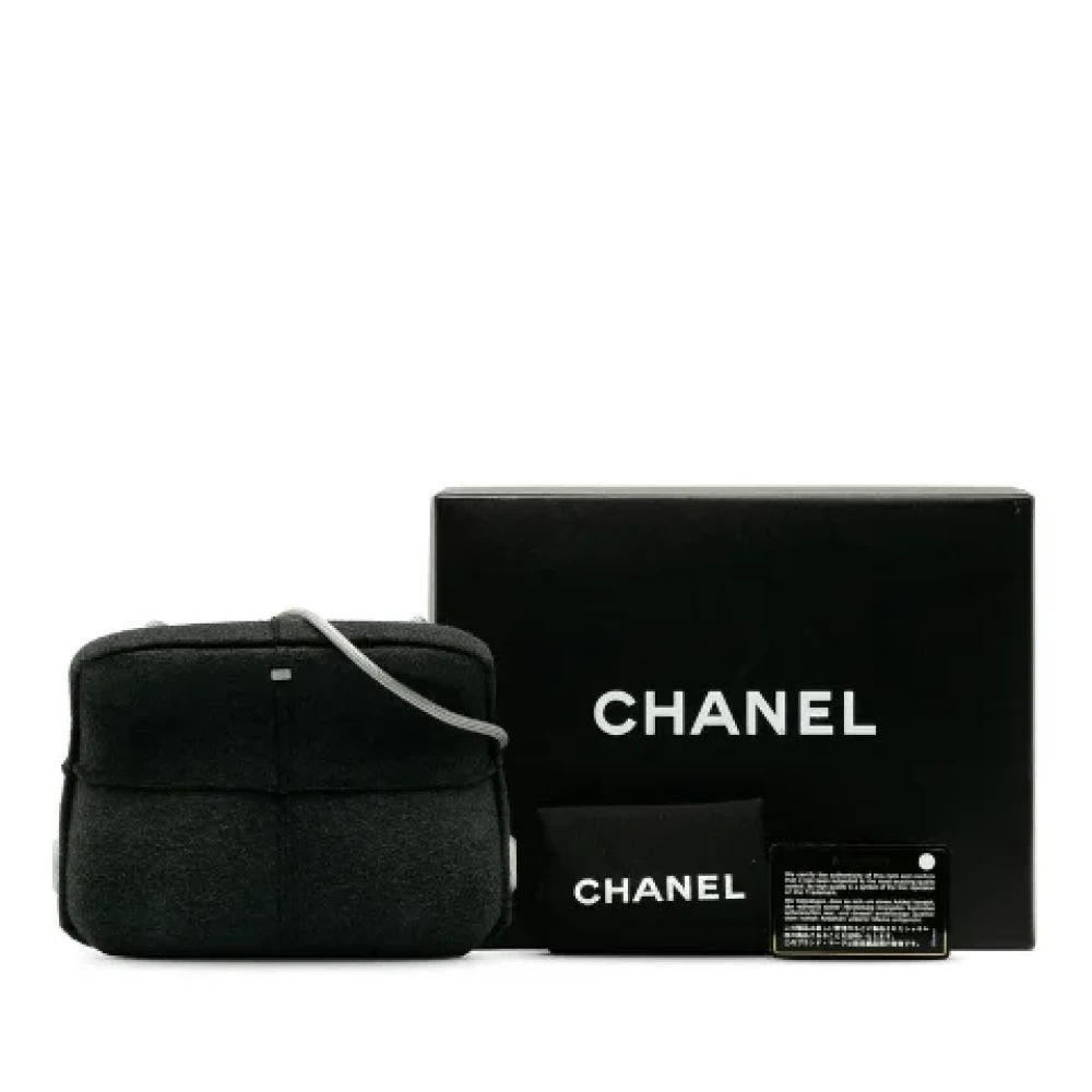 Chanel Vintage Pre-owned Canvas crossbody-bags Gray Dames