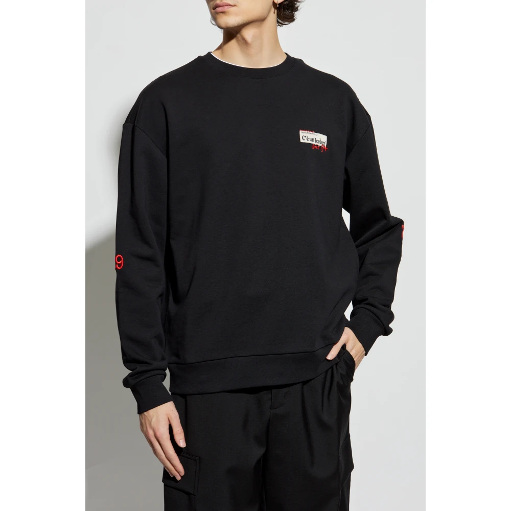 Iceberg Gedrukte sweatshirt Black Heren