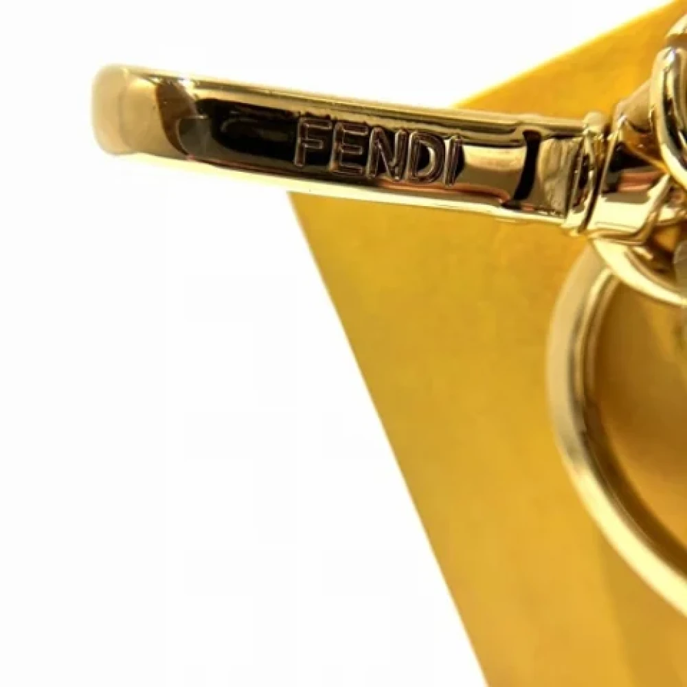 Fendi Vintage Pre-owned Leather key-holders Yellow Dames