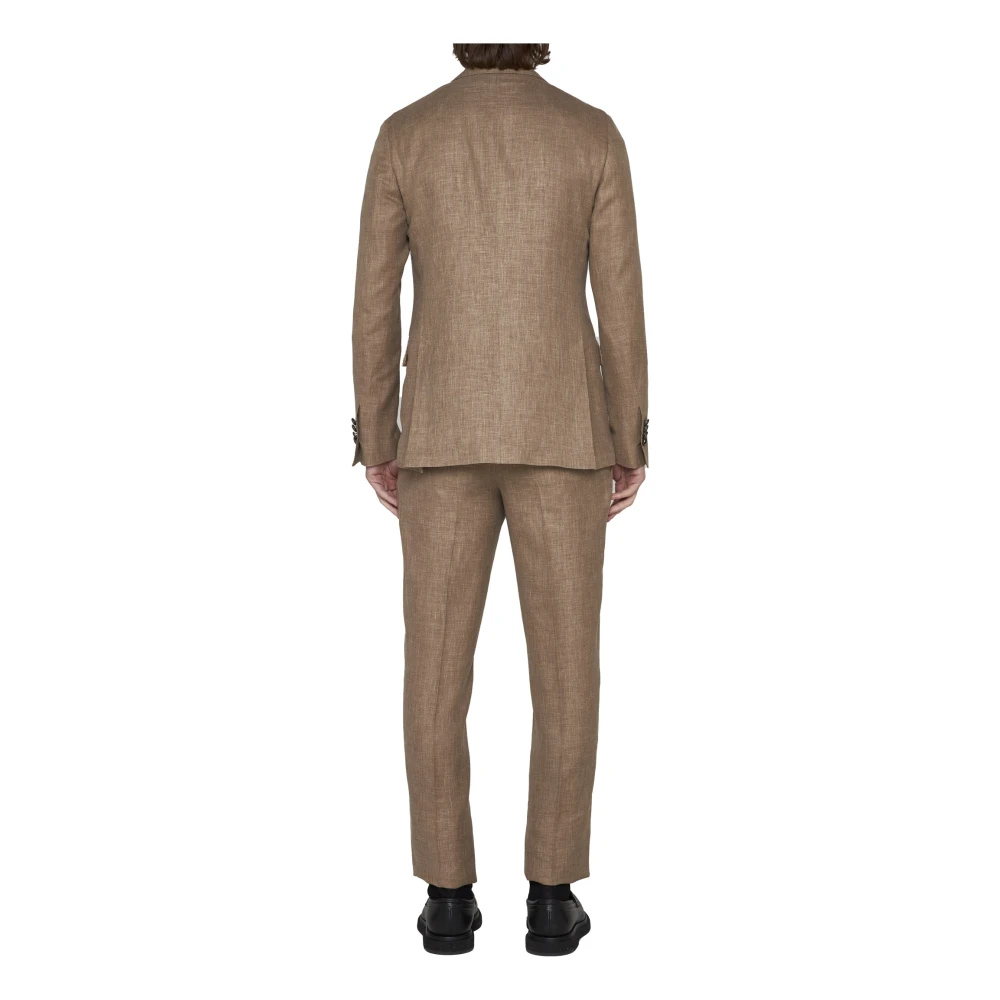 Lardini Beige Wollen Pak Beige Heren