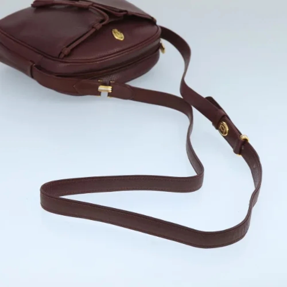 Cartier Vintage Pre-owned Leather shoulder-bags Red Dames