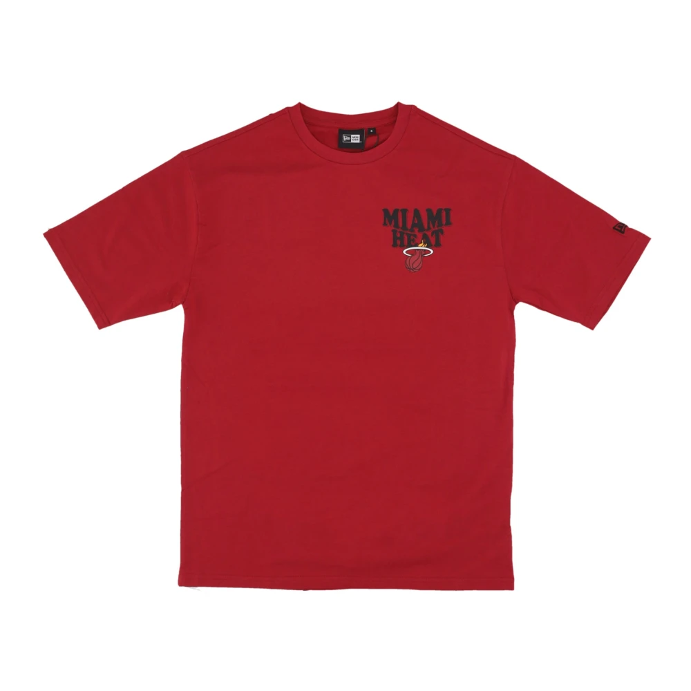New era Miami Heat Script Tee Rood Wit Red Heren