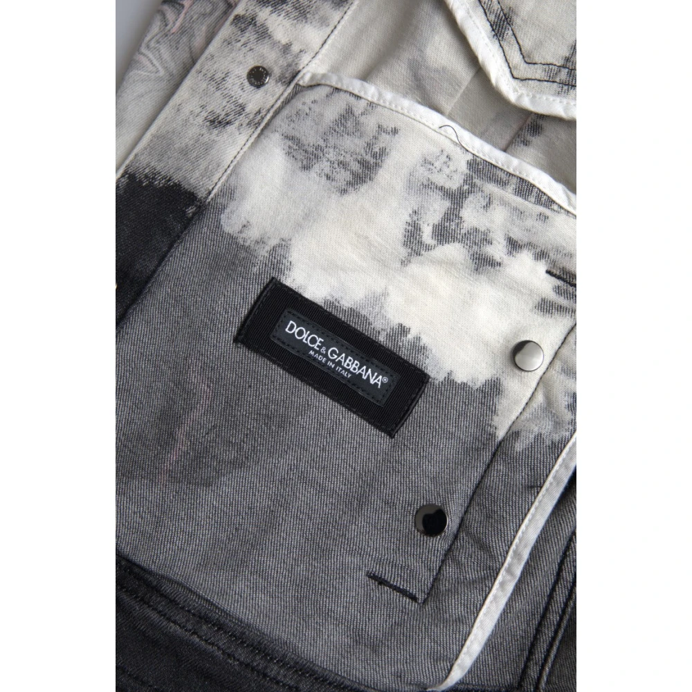 Dolce & Gabbana Multicolor Katoenen Stretch Denim Jack Multicolor Heren